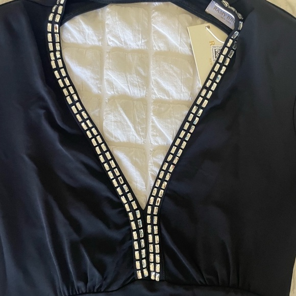 Ramy Brook Black Long Sleeve Alexi Dress with Embellished V-Neck - Picture 6 of 11